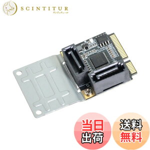 �y���������zCablecc NGFF �L�[ B+M ���� SATA 3.0 6Gbps 5�|�[�g �A�_�v�^�[ �R���o�[�^�[ �|�[�g JMB575 2280 �F�FBlack Mini-PCIE to 2 SATA