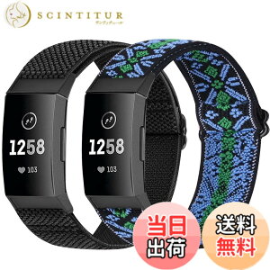 �y���������zRunostrich �R���p�`�u�� Fitbit Charge 4 / Fitbit Charge 3 / Charge 3 SE �i�C�����e���X�|�[�c�o���h�����p�X�g���b�`�o���h �X�g���b�v �F�F�u���b�N+�{�w�~�A���u���[