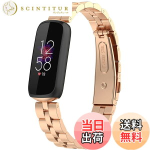 �y���������z�Ή�Fitbit Luxe/Luxe Special Edition �o���h �X�e�����X �t�B�b�g�r�b�g Luxe �o���h �ϋv�� �K�тɂ��� Fitbit Luxe Special Edition �����x���g ���߉\ �r�W�l�X�� �j���ʗp�i�u���b�N�j �F�F