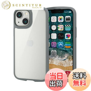 �y���������z�G���R�� iPhone 11 �P�[�X �ϏՌ�x�t���[�� TOUGH SLIM LITE [�w�ʃN���A�^�C�v] �u���b�N �F�F�O���[�A�T�C�Y�FiPhone 13 mini