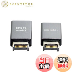 �y���������zcablecc USB 3.1 �t�����g�p�l���w�b�_�[ �I�X Type-E to Type-A & Type-C USB-C �}�U�[�{�[�h�g���f�[�^�A�_�v�^�[ 2�� �F�FSILVER 2PCS ADAPTER