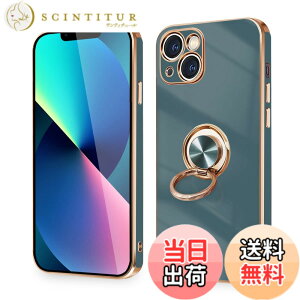 �y���������z�yMajiyana�z�N���A 360°��]�X�^���h �c�����Ή� for iPhone �����O�t�� �����O �P�[�X �F�F�O���[�A�T�C�Y�FiPhone 13 Mini