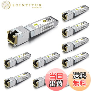 �y���������z10Gtek 10GBase-T SFP+���W���[��, 10G-T, 10G�J�b�p�[, RJ-45 SFP+ CAT.6a, �ő�30m, ���g�����V�[�o �F�Fx10�A�T�C�Y�F10����