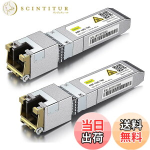 �y���������z10Gtek 10GBase-T SFP+���W���[��, 10G-T, 10G�J�b�p�[, RJ-45 SFP+ CAT.6a, �ő�30m, ���g�����V�[�o �F�Fx2�A�T�C�Y�F2����