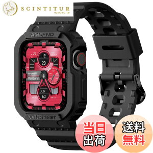 �y���������zamBand Apple Watch�o���h 44mm 42mm �o���p�[�P�[�X�t�� ���ȃ����Y�o���h Apple Watch SE iWatch Series 7 6 5 4 3 2 1�p �X�|�[�c�~���^���[�ی�P�[�X �v���e�N�^�[ �����h�~ �ϏՌ� �F�F�u��