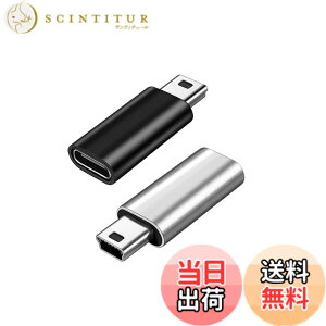 �y���������zYFFSFDC USB C to �~�jUSB �ϊ��A�_�v�^ 2�Z�b�g USB C (���X) - Mini USB(�I�X)�A�_�v�^�[ USB Mini B�I�Xto USB C �ϊ��R�l�N�^ �[�d�ƃf�[�^�]�� �ϊ��A�_�v�^�[ �F�F�u���b�N�A�V���o�[