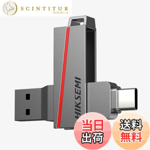 �y���������zHIKSEMI USB������ 2-IN-1 USB3.2 Gen1-A/Type-C 360�x��]�� �f���A���R�l�N�^���� Dual Slim series �O�t�������� �e�ʕs������ ���^ �X�}�z�p OTG ������ �h�o �ϏՌ� �����^�ѕ֗� �T�C�Y�F128GB