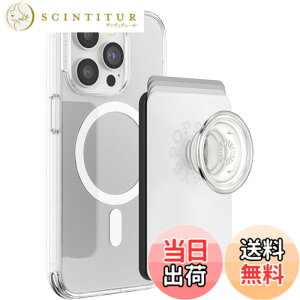 �y���������zPopSockets Japan - �|�b�v�\�P�b�c �W���p�� PopWallet+ MagSafe White Clear �A�_�v�^�[�����O�t�� �� �X�[�p�[ �N���A MagSafe �|�b�v�E�H���b�g+�X�}�z�O���b�v&�E�H���b�g �X�^���h�t���J�[