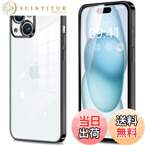 �y���������zfuweisitong �p�� iPhone �P�[�X �N���A �J�����ی� ���^ �X���� �\�t�g �J�o�[ �Ռ��z�� �X�g���b�v�z�[���t�� �w��h�~ �F�F�u���b�N�A�T�C�Y�FiPhone15 Plus