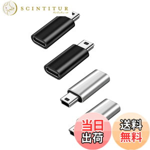 �y���������zYFFSFDC USB C to �~�jUSB �ϊ��A�_�v�^ 2�Z�b�g USB C (���X) - Mini USB(�I�X)�A�_�v�^�[ USB Mini B�I�Xto USB C �ϊ��R�l�N�^ �[�d�ƃf�[�^�]�� �ϊ��A�_�v�^�[ �F�F�u���b�N2�A�V���o�[2