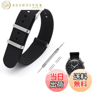 �y���������z[Jumpsunfun] 20mm ���v�o���h for Omega X Swatch Speedmaster MoonSwatch �I���K�ƃX�E�H�b�` �X�s�[�h�}�X�^�[ ���[���X�E�H�b�`�p �~���^���[�i�C�������v�x���g �F�F�u���b�N