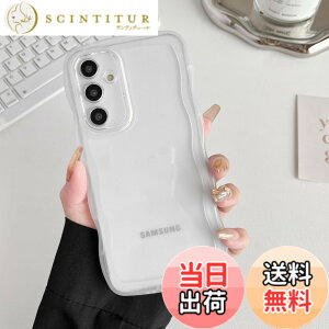 �y���������zZTOFERA Clear Wave Frame Case for Samsung �F�F�����A�T�C�Y�FSamsung S23 FE�p