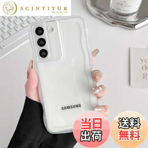 �y���������zZTOFERA Clear Wave Frame Case for Samsung �F�F�����A�T�C�Y�FSamsung S22 Plus�p