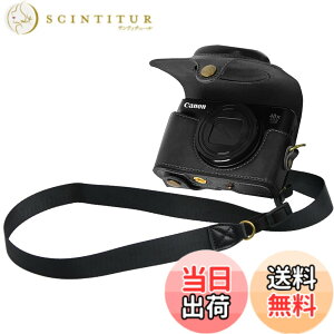 �y���������zCanon PowerShot�p SX720 HS SX730 HS SX740 HS �p BEADY �J�����P�[�X PU ���U�[ PowerShot SX720/SX730/SX740 HS �Ή� �ی�J�o�[ �V�����_�[ �X�g���b�v�t�� �F�F�u���b�N