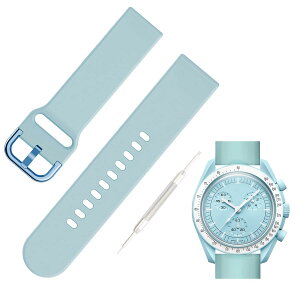 �y���������z[Jumpsunfun] 20mm �V���R�����v�o���h for SwatchxOMEGA Speedmaster MoonSwatch �X�E�H�b�`�ƃI���K�x���g Quick Release �����H��t�� �F�F���C�g�u���[