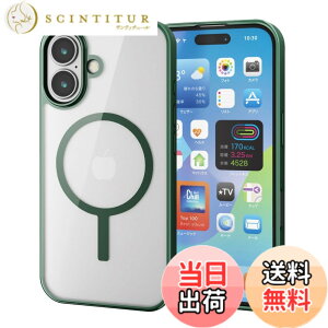 �y���������z�G���R�� iPhone 16 �P�[�X �N���A �}�O�l�b�g MAGKEEP �n�C�u���b�h �t���[���t�� ���C�����X�[�d�Ή� 4�p�G�A�[�N�b�V���� �f�B�[�v�O���[�� PM-A24AMAG03GN �F�F�f�B�[�v�O���[��