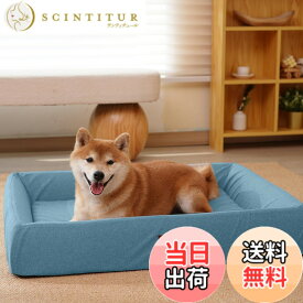【送料無料】EMME 3D犬 ベッド 防水全週ウレタンペットクッション掃除しやすい ペットソファー ペットベッド 洗える 中綿無し 高反発 高齢犬 子犬 猫 多頭飼い 取り外せるカバー 滑り止め オールシーズン ペット用ベッド小型犬 中型 色：ブルー、サイズ：M（掃除やすい）