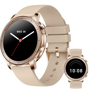 �y���������zMONOMAM CHIC �X�}�[�g�E�H�b�` ���f�B�[�X ������ iPhone�Ή� �A���h���C�h�Ή� AMOLED �펞�\�� �ی^ �x���g��20mm �����Y �����ʌv Line ���M�ʒm �F�FRose Beige