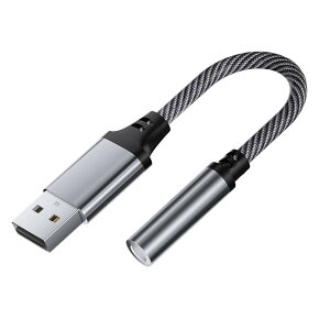 �y���������z[LUYING] USB �I�[�f�B�I �ϊ��A�_�v�^ USB2.0 to 3.5mm �ϊ��P�[�u�� �O�t�� �T�E���h�J�[�h 4�� TRRS �ϊ� �C���z��/PS4/PC/���b�v�g�b�v/Linux/�f�X�N�g�b�v ���Ή� �T�C�Y�F1�� USB2.0 to 3.5mm