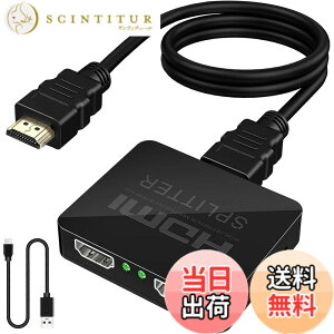 �y���������zYasoku HDMI ���z�� 1����2�o�� ��� ���D�݂�2��̃f�B�X�v���C�ɓ����o�͉\ �X�v���b�^�[ �ĕ�����ʏo�͉\ PS5/Xbox/HDTV/DVD/PC/fire tv stick/PC/HDTV�ȂǕ��L���Ή��i����1.5M��2.0HDMI