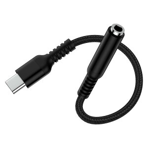 �y���������zUSB-C �C���z���ϊ��A�_�v�^ 18cm usbc-3.5mm �C���z���W���c�N 4�� Type-c �C���z���ϊ��P�[�u�� HIFI���� DAC�`�b�v���� ���y/�ʘb/���ʒ��� �F�F�u���b�N