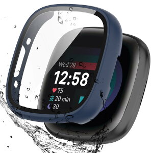 �y���������zBOOLINN For Fitbit sense2 �J�o�[/Fitbit versa4 �J�o�[ 3D���p�G�b�W �����^ PC+�K���X�f�� ��̌^ �t�@�[�E�F fitbit sense2 �P�[�X/fitbit versa4 �P�[�X �Ή� �����ߗ� �L�Y�h�~ �w��h�~ �ȒP��