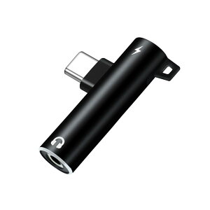 �y���������zAkkerds Type-c to 3.5 mm�ʘb�f�W�^���I�[�f�B�I�A�_�v�^ 2 in 1�A�_�v�^�A�����ɏ[�d+���� DAC�g�ѓd�b�A�_�v�^ 90�x�G���{�݌v ����/�[�d/����/������@�\ �L�͌݊��� �u���b�N �T�C�Y