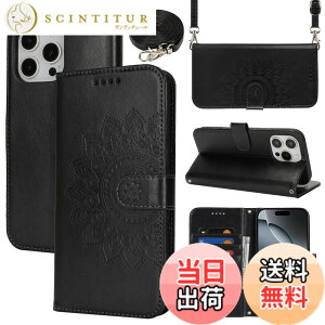 �y���������zR61PUwallet for iPhone16 leather case �F�F����t���ԕ�-�u���b�N�A�T�C�Y�FiPhone 16 Pro