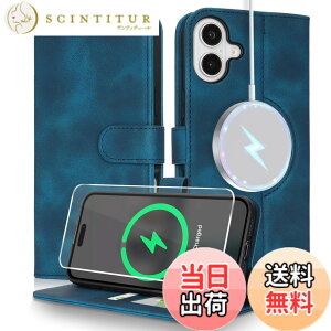 �y���������zSZBQBmagsafeFG for iPhone16 leather case �F�F�u���[�A�T�C�Y�FiPhone 16 Plus