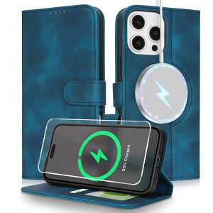 �y���������zSZBQBmagsafeFG for iPhone16 leather case �F�F�u���[�A�T�C�Y�FiPhone 16 Pro