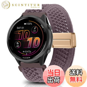 �y���������z[KeeFos] 22mm �o���h Garmin(�K�[�~��) Venu 4 45mm/Venu 3 45mm/2/Forerunner 570 47mm/265/255/Vivoactive 4/Active�Ή� �����o���h �i�C�����f�� ���C�o�b�N�� �}�O�l�b�g���o�b�N�� �ւ��x���g �҂ݕ� 