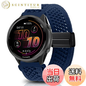 �y���������z[KeeFos] 22mm �o���h Garmin(�K�[�~��) Venu 4 45mm/Venu 3 45mm/2/Forerunner 570 47mm/265/255/Vivoactive 4/Active�Ή� �����o���h �i�C�����f�� ���C�o�b�N�� �}�O�l�b�g���o�b�N�� �ւ��x���g �҂ݕ� 