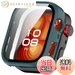 �y���������zBUITFOU For HUAWEI(�t�@�[�E�F�C) WATCH FIT 4 Pro �J�o�[ HUAWEI WATCH FIT 4 Pro �P�[�X �����^ PC+�K���X�f�� ��̌^ �S�ʕی� �����^ �����ȒP �ϏՌ� �����ߗ� �w��h�~ ���h�~ �F�F�N���A