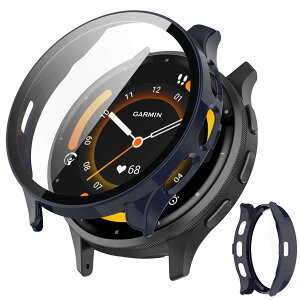 �y���������zJXRICH �Ή� Garmin Venu 3 �P�[�X �Ή� 45mm �y�� PC+�����K���X �K�[�~�� Venu3�p �ی�J�o�[ �����x �����ȒP �ϏՌ� �S�ʕی� venu 3 �p �J�o�[ 45mm �P�[�X�Ή� �F�F�u���[�A�T�C�Y�FGarmin