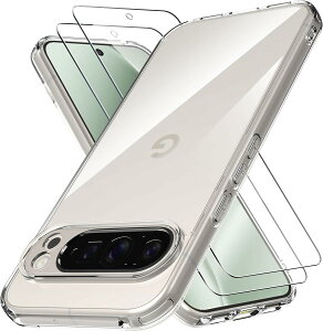 �y���������z�y1+2�Z�b�g�zFor Google Pixel 10 Pro XL �P�[�X �J�o�[ 2���K���X�t�B�����t�� Mosasa �N���A �\�t�g�J�o�[ ����TPU �����Y�ی� ���^ �w��h�~ ���ϖh�~ �����h�~ ���S�ی� �y�� �S�ʕی�