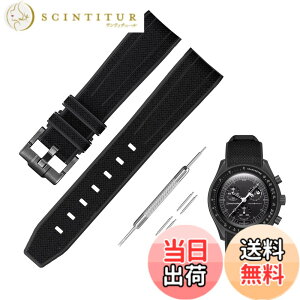 �y���������z[Jumpsunfun] 20mm ���v�o���h for Omega X Swatch Speedmaster MoonSwatch �I���K�ƃX�E�H�b�`�p�V���R���x���g Quick Release �����H��t�� �F�F�u���b�N�D�u���b�N�o�b�N��