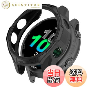�y���������zHeeNia Garmin �Ή� �P�[�X �V���R���ގ� �ی�P�[�X �J�o�[ �Ռ��z�� ���y�� �_�� �Ռ��h�~ �C�菝�h�~ �ی�J�o�[�p �F�F�u���b�N�A�T�C�Y�FGarmin Forerunner 570 47mm