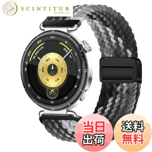 �y���������z[KeeFos] 18mm �o���h Huawei Watch GT6 41mm/GT5 Pro 42mm/GT5 41mm/GT4 41 mm/Huawei Watch 5 42mm �Ή� �����o���h �i�C���� �ґg �ւ��x���g ���C�o�b�N���t�� �}�O�l�b�g�� �����x���g �t�@�[�E�F�C 