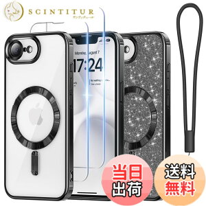 �y���������zMeifigno iPhone 15/16/17 �p�P�[�X �F�F�u���b�N+HD�t�B���� 2���A�T�C�Y�FiPhone 16e/17e