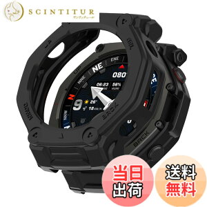 �y���������zHeeNia �P�[�X �V���R���ގ� �ی�P�[�X �J�o�[ �Ռ��z�� ���y�� �_�� �Ռ��h�~ �C�菝�h�~ �ی�J�o�[ �F�F�u���b�N�A�T�C�Y�FAmazfit T-Rex 3 Pro 48mm