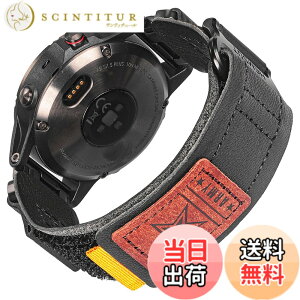 �y���������z�����p�E�H�b�`�o���h Garmin�Ή� Fenix/Forerunner/Approach/MARQ/Quatix/D2�V���[�Y�Ή� �����i�C������ �҂ݍ��݃��[�v�f�U�C�� �����Y�p �F�FBlack/3�A�T�C�Y�F22MM / M(185mm-210mm)7.2-8.2�C��