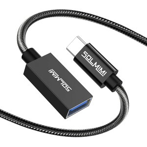 �y���������zSOLMIMI 20cm USB C �ϊ� �A�_�v�^ �^�C�vC(�I�X) to USB 3.0 A(���X) OTG �I�[�f�B�I�P�[�u�� Type C USB �ϊ��P�[�u�� USB �ϊ��R�l�N�^�[ MacBook/iPad Pro/Sony Xperia/Samsung�ȂǂɑΉ� �N���X�^���i