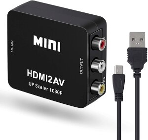 �y���������zJUTOSU HDMI to RCA�ϊ��R���o�[�^�[ 1080P�Ή� USB���d AV�o�� PS2/PS3/PS4/Xbox/�J�[�i�r/DVD/VHS/VCR/PC/BD/TV���Ή�