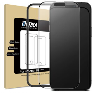 �y���������zMothca �A���`�O���A iPhone 17/iPhone 16 Pro�p �K���X�t�B���� �ی�t�B���� ���炳�� �w��h�~ ���˖h�~