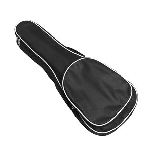 �y���������zMusiin Ukulele Case Backpack Straps Gig Bag Case Storage For Travel Performance Concert Show (Black with White Edge) �F�F21�C���`�B�A�T�C�Y�F21in