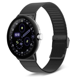 �y���������z[KeeFos] �o���h Google Pixel Watch 5/4 41mm �Ή� ����(�u���b�N) �F�F�u���b�N�A�T�C�Y�F�����T�C�Y