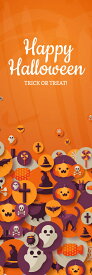 既製デザイン のぼり 旗 ハロウィン Happy Halloween TRICK OR TREAT! オレンジ