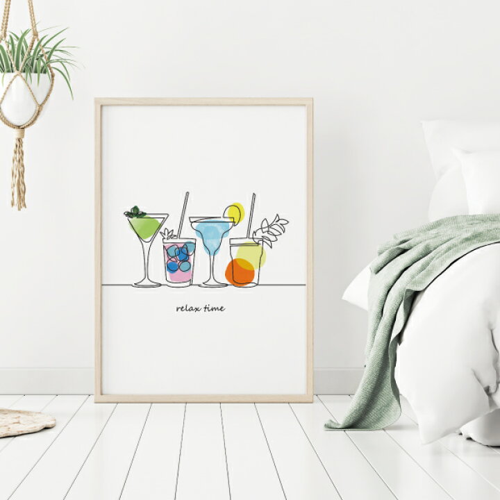 楽天市場】カクテル relax time カフェ イラスト おしゃれ 玄関 雑貨  