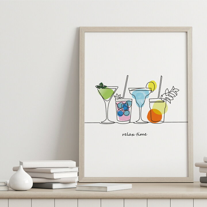 楽天市場】カクテル relax time カフェ イラスト おしゃれ 玄関 雑貨 