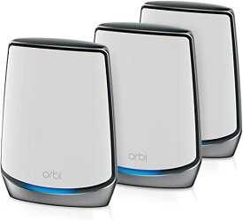 NETGEAR Orbi WiFi6 メッシュWiFi AX6000 3台セット 無線LAN ルーター 11ax トライバンド RBK853 無償メーカー3年保証 カバー範囲525平米 【Nintendo Switch/PS5/iPhone/android】